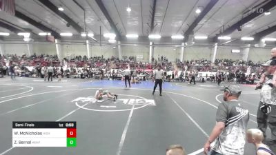 46 lbs Semifinal - Wyatt McNicholas, High Elevation WC vs Zahyd Bernal, Monte Vista Takedown Club