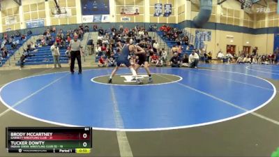 84 lbs Cross Bracket (8 Team) - Brody McCartney, Garrett Wrestling Club vs Tucker Dowty, Indian Creek Wrestling Club (S)