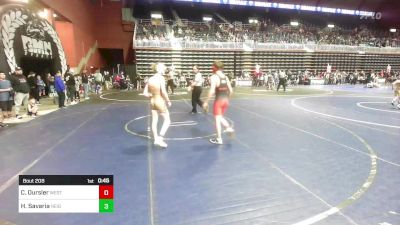 123 lbs Quarterfinal - Cooper Oursler, Westside WC vs Hudson Savaria, Heights Wrestling Club MT