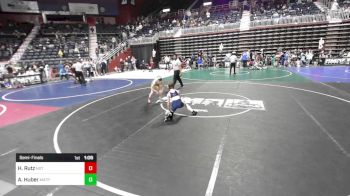 78 lbs Semifinal - Hazen Rutz, Hot Springs Youth Wrestling vs Abrahm Huber, Matpac Wrestling ND