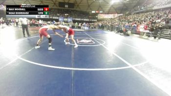 Boys 2A 132 lbs Champ. Round 2 - Max Woodall, Marysville Pilchuck vs Noah Rodriguez, Toppenish