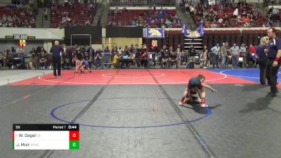 50 lbs Cons. Round 4 - Wesley Dagel, Cut Bank vs Jax Muir, Spartan Youth Wrestling Club