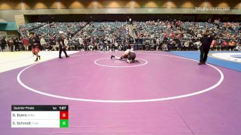 182 lbs Quarterfinal - Brook Byers, Sprague vs Samuel Schmidt, Tuttle