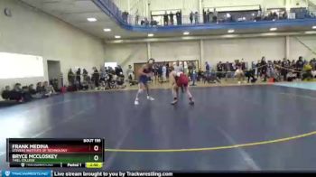 184 lbs Quarterfinal - Bryce McCloskey, Thiel College vs Frank Medina, Stevens Institute Of Technology