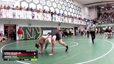 215 lbs Cons. Round 5 - Patrick Lally, South Range (canfield) vs Logan McClellan, Tri-Valley (Dresden)