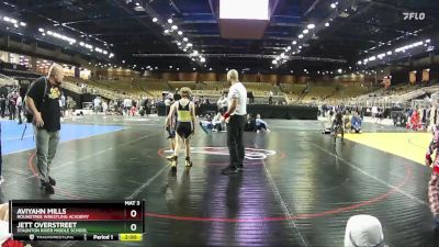 78 lbs Semifinal - Jett Overstreet, Staunton River Middle School vs Aviyahn Mills, Roundtree Wrestling Academy