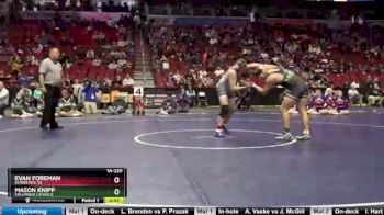 1A-220 lbs Semifinal - Mason Knipp, Columbus Catholic vs Evan Foreman, Interstate 35