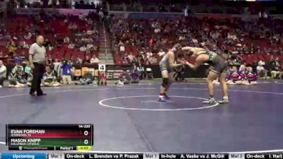 1A-220 lbs Semifinal - Mason Knipp, Columbus Catholic vs Evan Foreman, Interstate 35