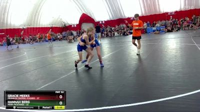 92-101 lbs Round 1 - Gracie Meeks, Franklin Central Flashes vs Hannah Berg, Mora Mustangs