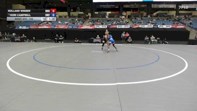 145 lbs 3rd Place Match - Holland Wieber, Southern Oregon vs Kori Campbell, Lindsey Wilson