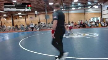 141 lbs Round 2 (6 Team) - Braden Carson, Eastern Oregon University (OR) vs Jackson Webb, North Idaho College