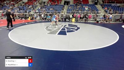 140 lbs Cons 64 #2 - Gabby Dowling, WY vs Addison MacMillan, AR