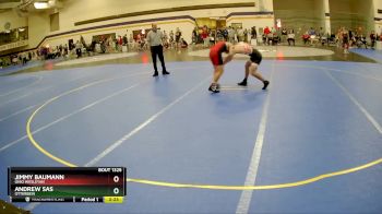 141 lbs Consolation 1st - Jimmy Baumann, Ohio Wesleyan vs Andrew Sas, Otterbein