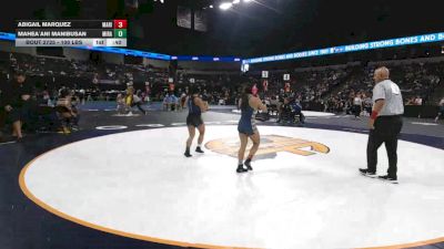 100 lbs Consi Of 8 #1 - Abigail Marquez, Marina (SS) vs Mahea`ani Manibusan, Mira Mesa (SD)