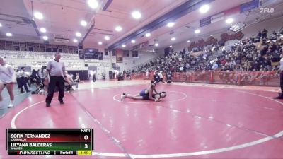 125 lbs 1st Place Match - Lilyana Balderas, Anaheim vs Sofia Fernandez, Camarillo