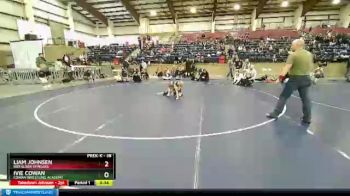 38 lbs Cons. Round 1 - Ivie Cowan, Cowan Wrestling Academy vs Liam Johnsen, Box Elder Stingers