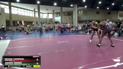 175 lbs Round 5 (6 Team) - Andrew Arinder, North Desoto Wrestling Academy vs Michael Thompson, Funky Boyz