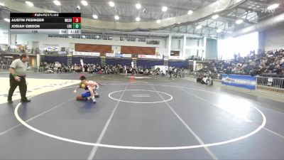 138 lbs Round 1 (3 Team) - Josiah Gibson, Long Beach Sr vs Austin Fesinger, West Genesee Sr HS