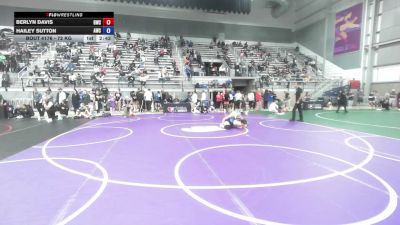 72 kg Champ. Rd Of 32 - Berlyn Davis, Granite Wrestling Club vs Hailey Sutton, Argo Wrestling Club