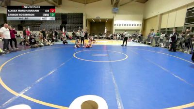 100 lbs Final - Alyssa Mansharamani, Cordoba Trained Girls vs Carson Robertson, CT Whale Orca