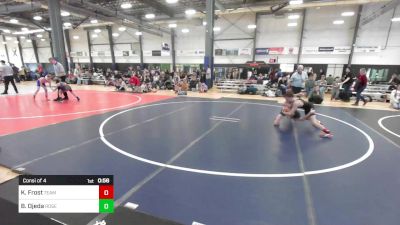 95 lbs Consi Of 4 - Kellen Frost, Team Aggression vs Bentley Ojeda, Roseburg Mat Club