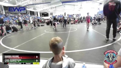 68 lbs Round 3 (4 Team) - Haiden Moore, East Kansas Eagles Red vs Cash Robertson, Victory Wrestling