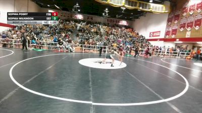 111-119 lbs Cons. Round 2 - Sophia Wilkinson, Greybull MS vs Sophia Posey, Fort Washakie Middle School