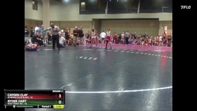 95 lbs Round 2 (8 Team) - Cayden Clay, Alabama Elite Black vs Ryder Hart, Gulf Coast WC