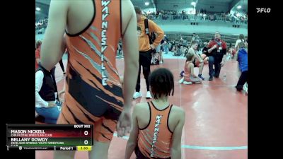 65A Champ. Round 1 - Bellany Dowdy, Excelsior Springs Youth Wrestling Club vs Mason Nickell, Chillicothe Wrestling Club