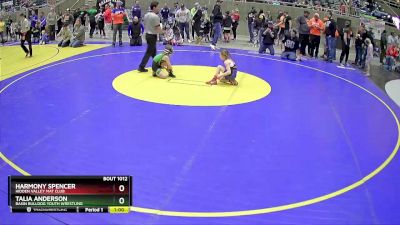 55 lbs Quarterfinal - Talia Anderson, Basin Bulldog Youth Wrestling vs Harmony Spencer, Hidden Valley Mat Club