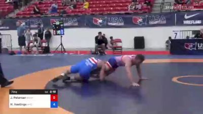 79 kg Consi Of 16 #1 - Jacen Petersen, Mountain Man Wrestling Academy vs Hayden Hastings, Wyoming Wrestling Reg Training Ctr