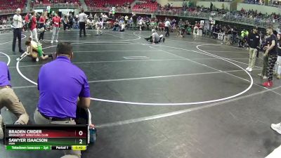 70 lbs Semifinal - Braden Crider, Bridgeport Wrestling Club vs Sawyer Isaacson, HWA