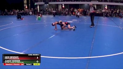 55 lbs Cons. Round 2 - Aaron Warner, Victory School Of Wrestling vs Jack Newsom, Cory Clark Wrestling