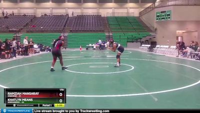 170 lbs Semis & 1st Wb (8 Team) - Ramziah Mansaray, Osborne vs Khatlyn Means, Greenbrier