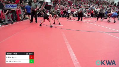 58 lbs Quarterfinal - Chevy Plank, Maize Wrestling Club vs Marcus Simmons, Team Guthrie Wrestling