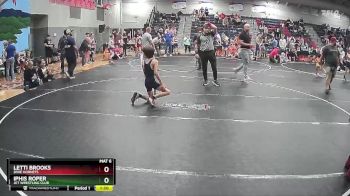 85 lbs Round 2 - Letti Brooks, DIXIE Hornets vs Iphis Roper, JET Wrestling Club