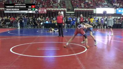 109 lbs Cons. Round 4 - Reise Reardon, Team Real Life vs Gregory Christenson, North Montana Wrestling CLub