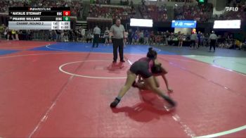 130 lbs Champ. Round 2 - Natalie Stewart, Manhattan Wrestling Club vs Prairie Sellars, Browning Indians