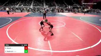 55 lbs Semifinal - Gage Bauer, Lil Mustangs Wrestling vs Zacchaeus (Zeke) Roehrich, Coyote WC