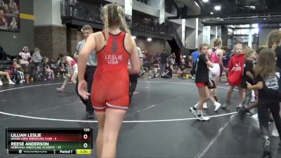 120 lbs Round 2 (4 Team) - Reese Anderson, Nebraska Wrestling Academy vs Lillian Leslie, Grand View Wrestling Club