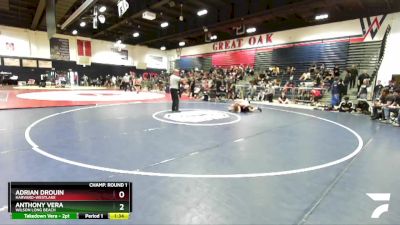 144 lbs Champ. Round 1 - Adrian Drouin, Harvard-Westlake vs Anthony Vera, Wilson Long Beach