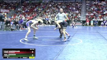 3A-113 lbs Quarterfinal - Cale Vandermark, Ankeny Centennial vs Mac Crosson, Indianola