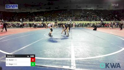 117 lbs Consi Of 4 - Adlie Speer, Vinita Kids Wrestling vs Caritina Vega, Prodigy Elite Wrestling