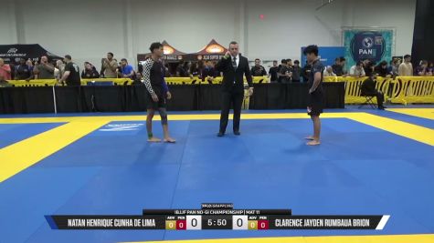 Clarence Jayden Rumbaua Brion vs Natan Henrique Cunha De Lima 2026 Pan IBJJF Jiu-Jitsu No-Gi Championship
