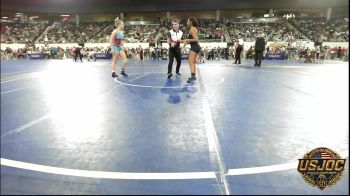 130 lbs Round Of 16 - Kashlyn Grate, Midwest City Bombers Youth Wrestling Club vs Annabella Nelson, N8