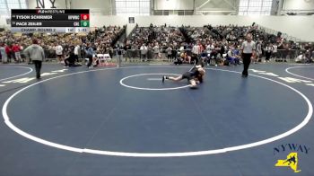 145 lbs Champ. Round 2 - Pace Zeiler, Club Not Listed vs Tyson Schirmer, Indian River Pee Wee Wrestling Club