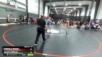 117 lbs Round 2 - Gabrielle Berger, Victory Wrestling-Central WA vs Kamiah Gaerlan, Thunder Mountain Wrestling Club