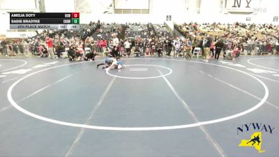 80 lbs 5th Place Match - Amelia Doty, Bear Cave Wrestling vs Sadie Bradtke, Cato Blue Devils Wrestling