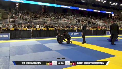 Gabriel Ribeiro De Alcântara Lim vs Enzo Ribeiro Vieira Silva 2025 Pan Kids Jiu-Jitsu IBJJF Championship