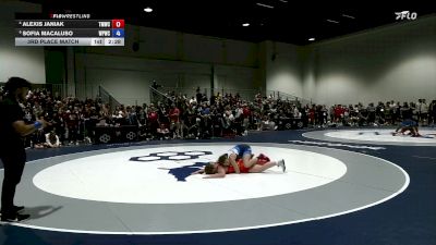 59 lbs 3rd Place Match - Alexis Janiak, Titan Mercury Wrestling Club (TMWC) vs Sofia Macaluso, West Point Wrestling Club